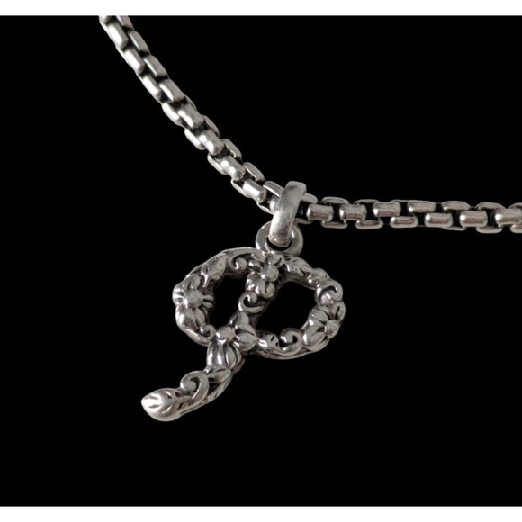 AS IS John Hardy Jai Sterling Silver Initial “P” Charm Box Chain Bracelet Damage - Picture 2 of 7